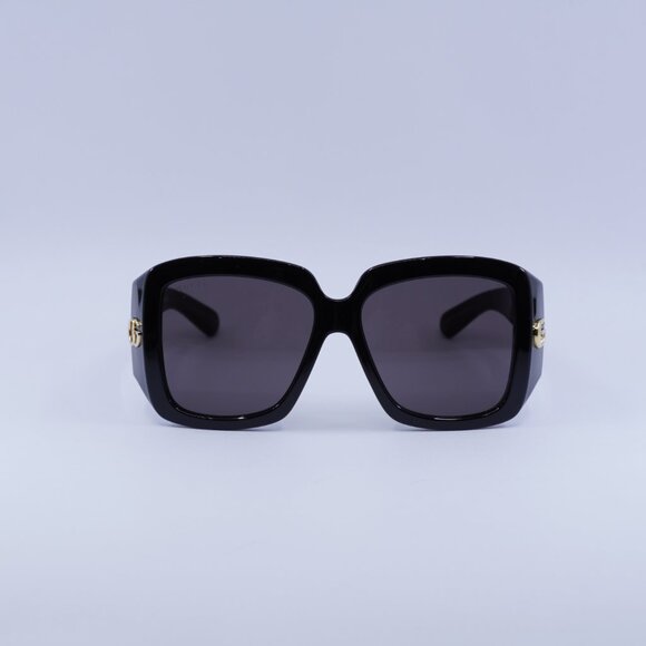 Gucci GG1402SA 001 Sunglasses Black Square Frame, Grey Lenses main image 8